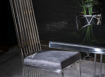 Dining room chair gray luxury chair metal with textile chairs style modern